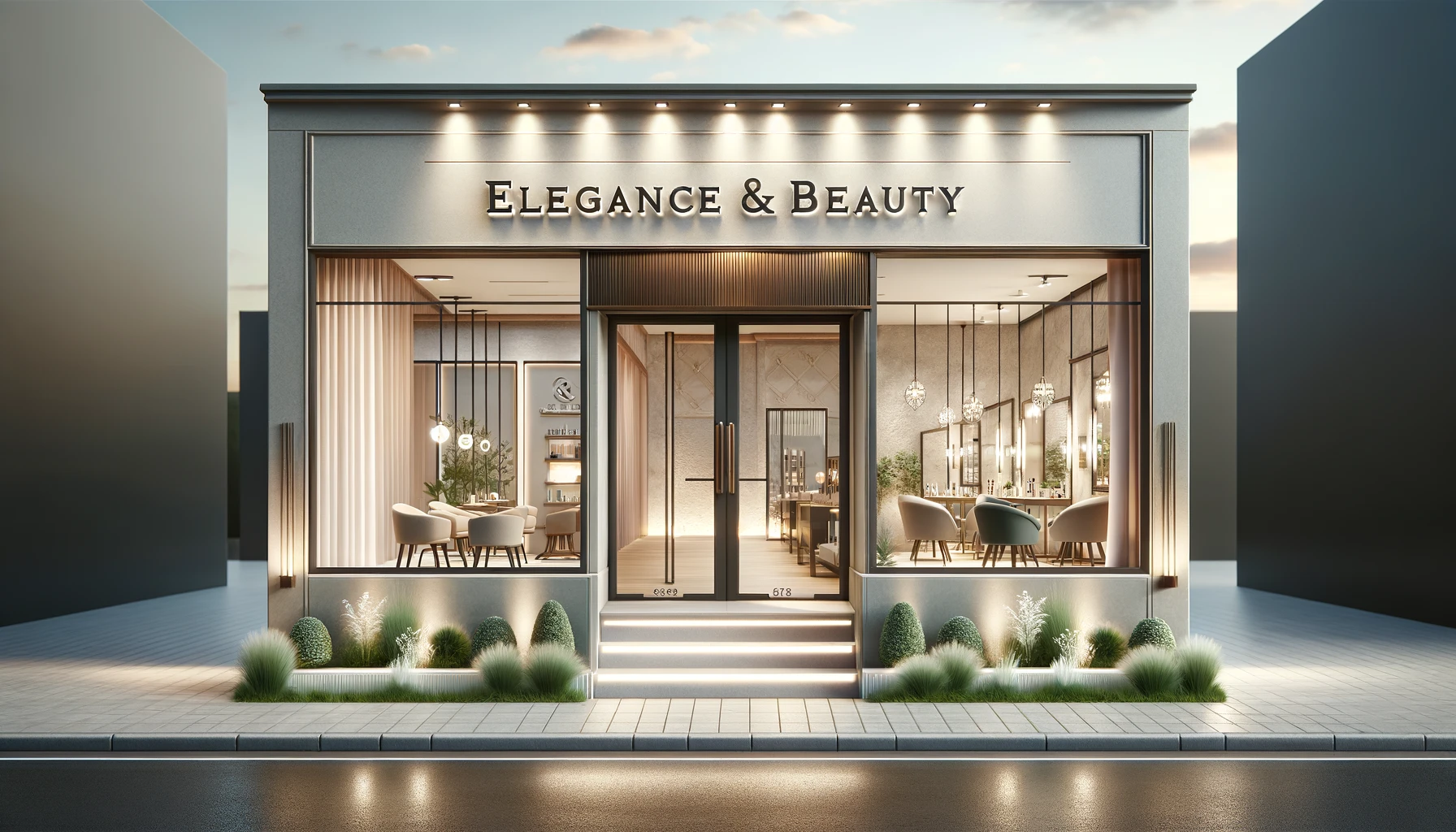 beauty salon shopfront design ideas