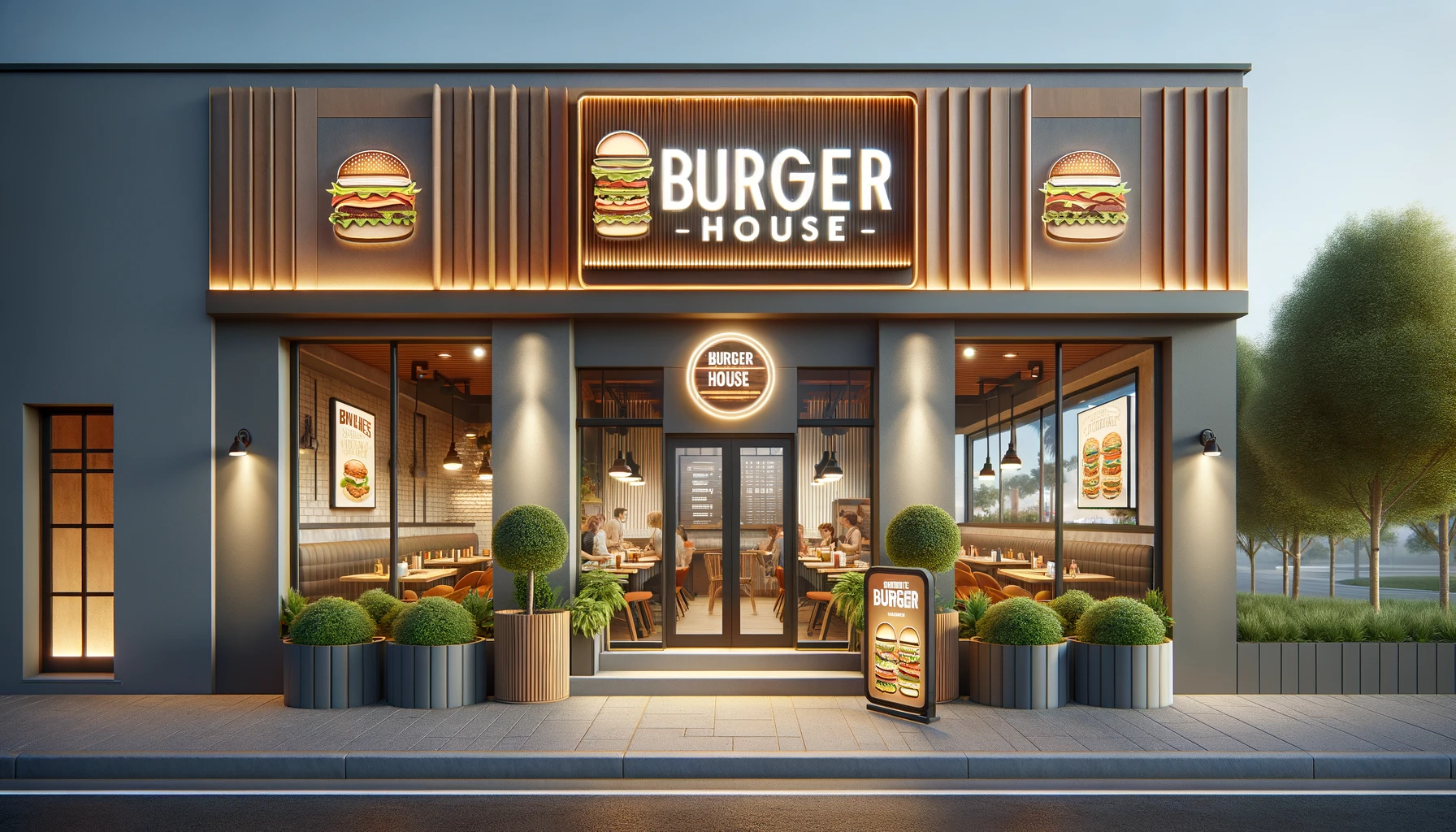 fast food restaurant shopfront design ideas