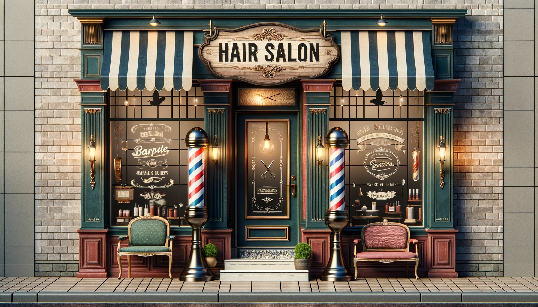 hair salon shopfront design ideas