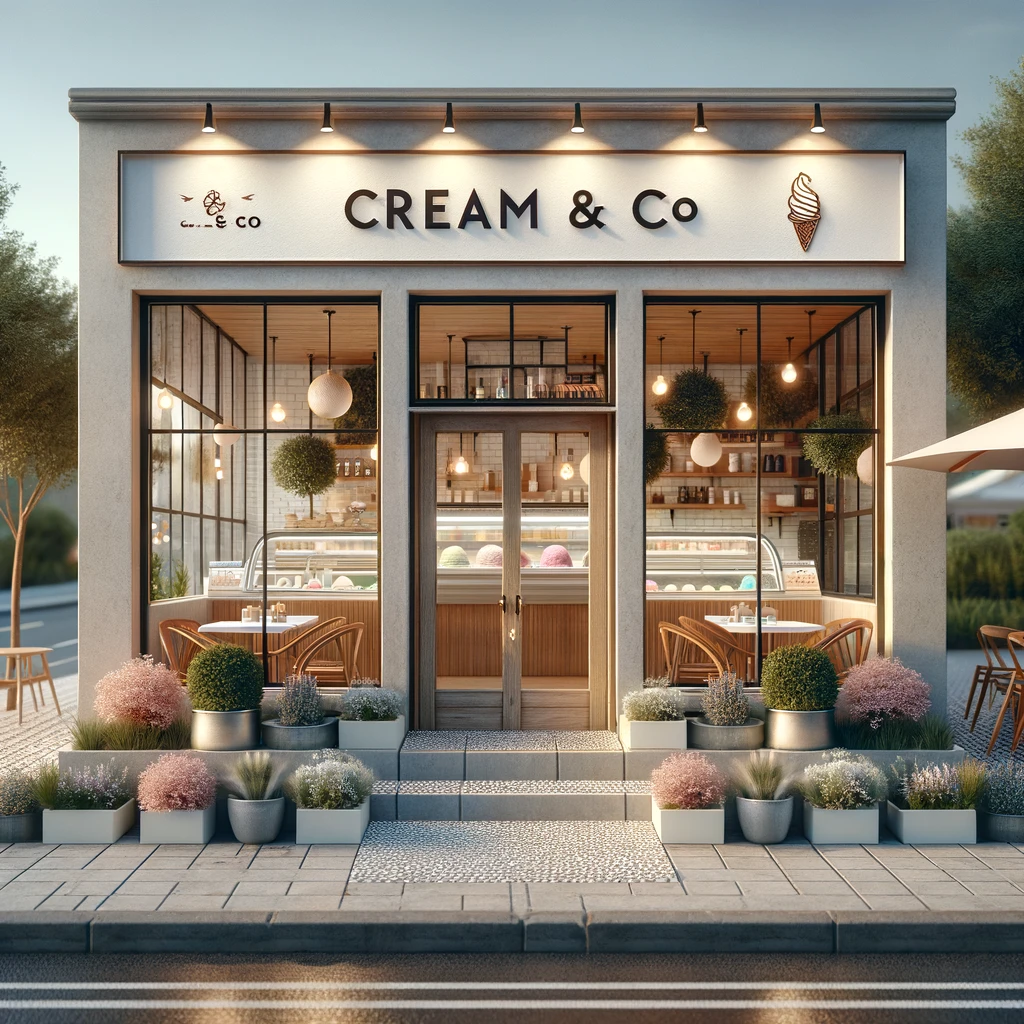 ice cream shopfront designs