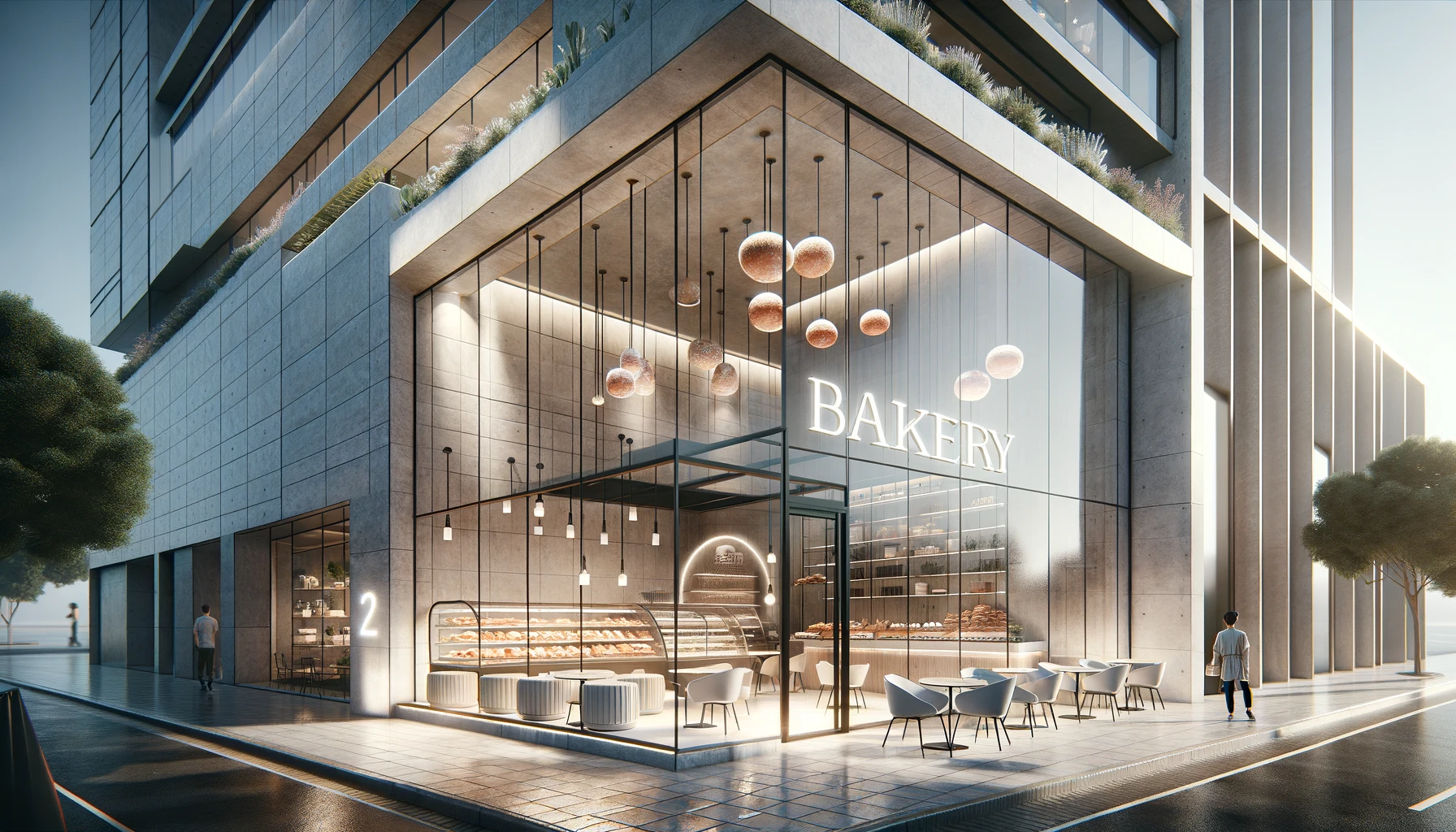 modern bakery shop front design ideas