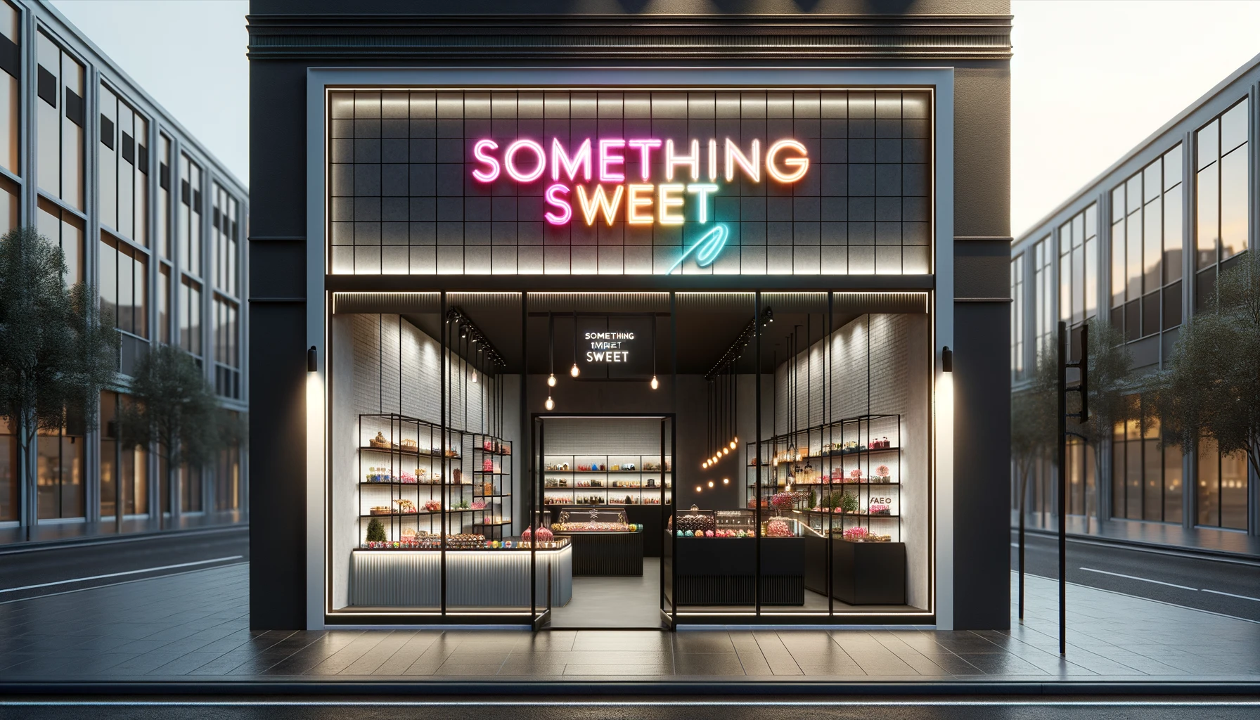 modern sweet shop design idea