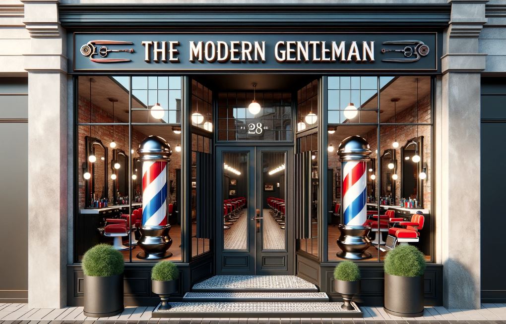 shop front design for a barbers