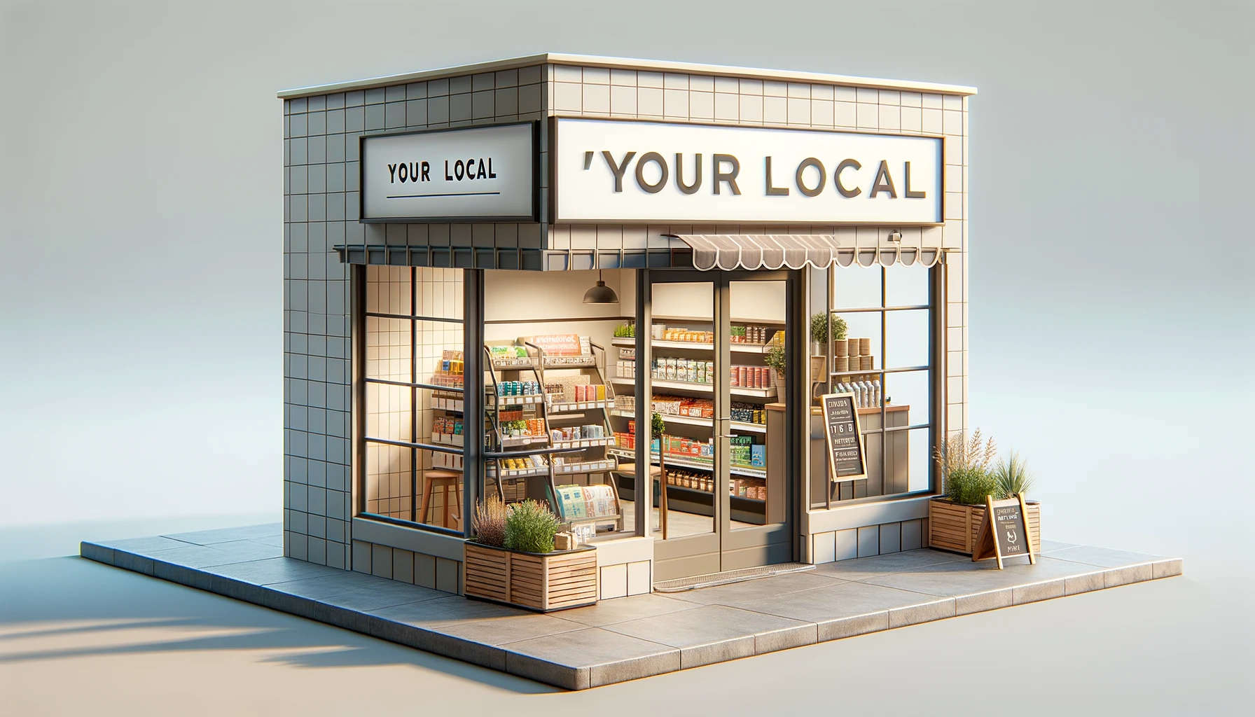 small convenience store shopfront design