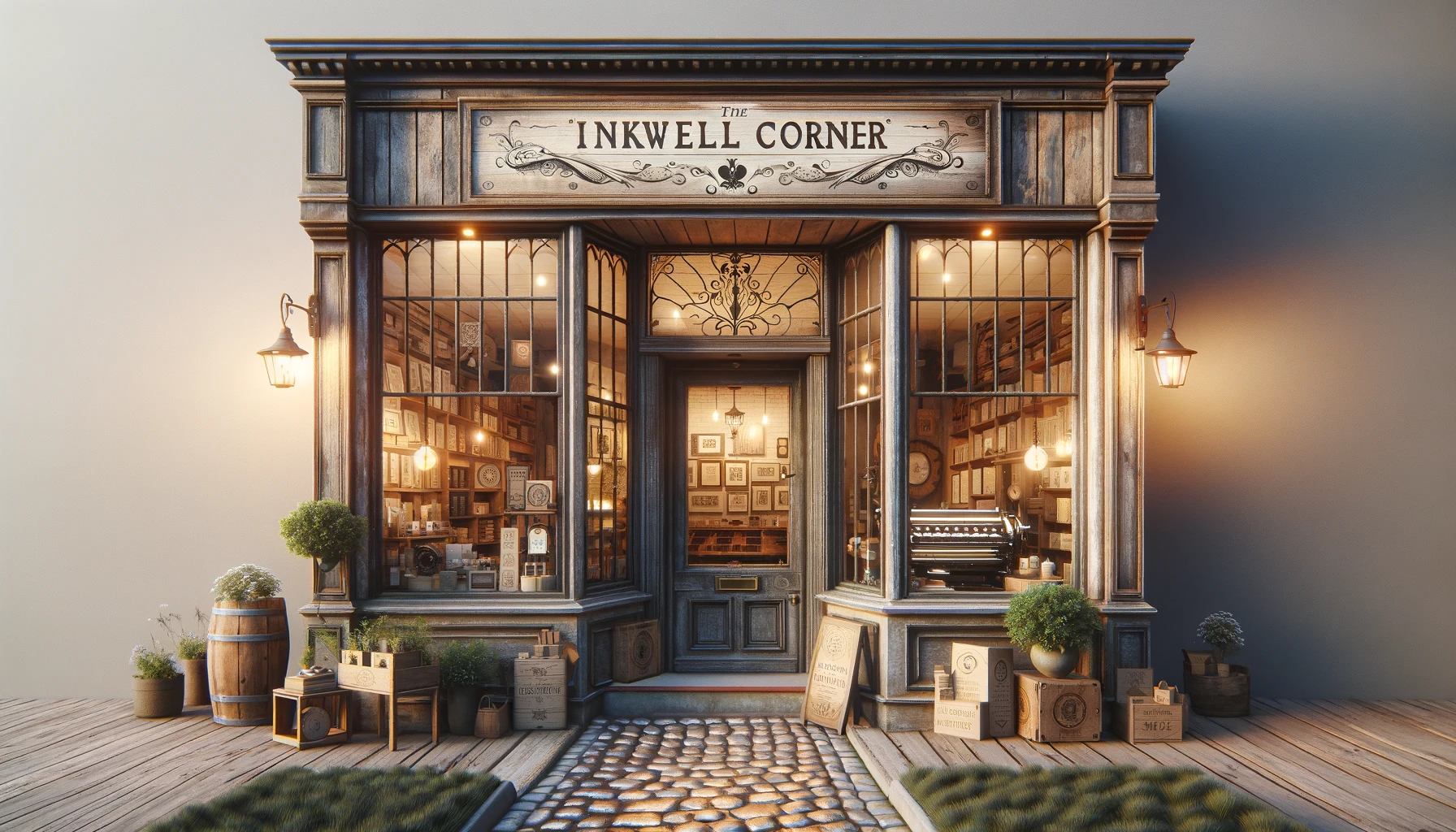 traditional printing shop front design ideas